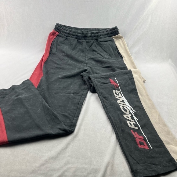 NWOT asos design DF racing gray, red, cream sweat pants B55 - Picture 5 of 9